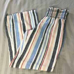 SO by Kohls Mid Rise Linen Womens Flare Pant Large